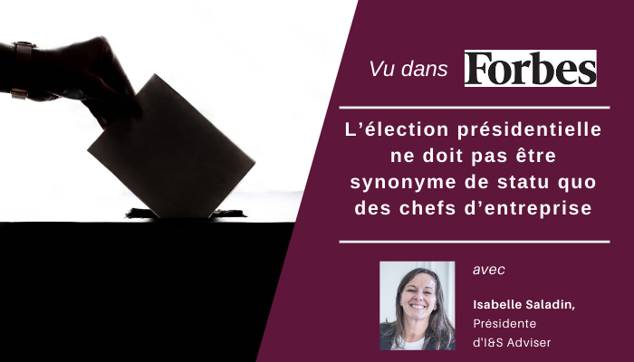 L’élection présidentielle ne doit pas être synonyme de statu quo des chefs d’entreprise