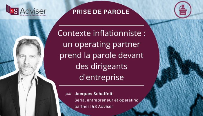 Contexte inflationniste : un operating partner prend la parole devant des dirigeants d’entreprise