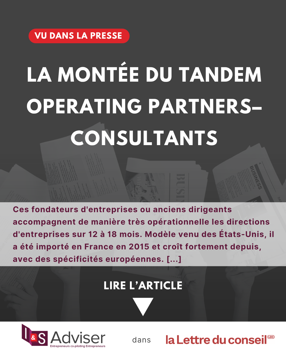 Operating partners et consultants : un tandem au service de la création de valeur opérationnelle