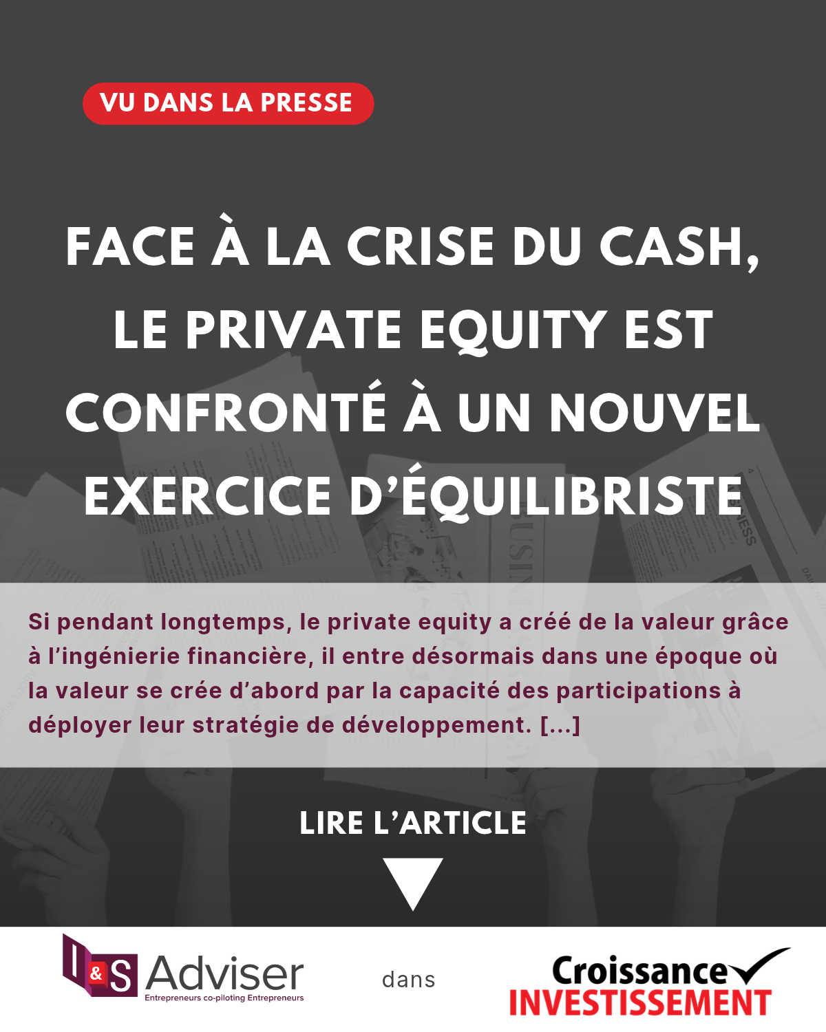 Private equity : préserver le cash sans renoncer à la création de valeur